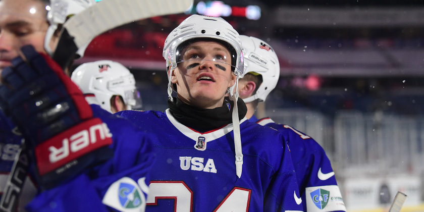 Lot Detail - Quinn Hughes - 2018 U.S. IIHF World Junior Championship -  Game-Worn Blue Jersey